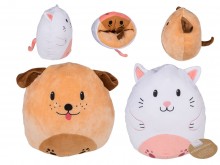Two-horned plush toy cat-dog XL