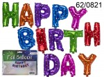 Zestaw 13 kolorowych balonów - Happy Birthday