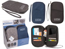 Travel organizer for phone documents wallet
