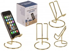 Metal stand phone holder, smartphone - gold