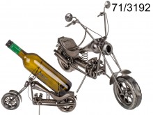Metalowy stojak na wino - motocykl V