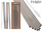 Metal drinking straws with a brush