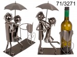 Metalowy stojak na wino - zakochana para IV