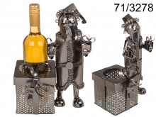 Metal wine holder - Santa Claus