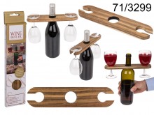 Butler for wine glasses - acacia wood