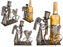 Metal wine rack - couple in love VII