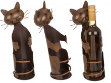 Metalowy stojak na wino - kot III