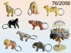 Wild Animals Wooden Keychain
