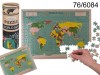 World Map - Puzzle in a Tube