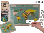 World Map - Puzzle in a Tube