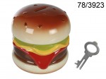 Kerámia persely - hamburger