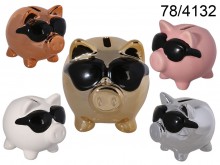 Small piggy bank piggy in sunglasses - last pieces