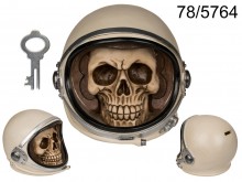 Cosmonaut skull piggy bank