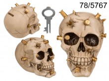Money Box skull with bullets