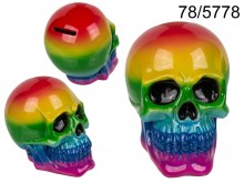 Money Box skull rainbow
