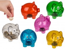 Piggy bank with mix of colors