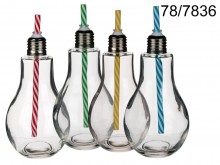 Bulb bottle with a straw 400 ml - the last pieces