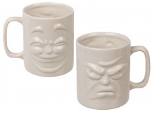 Porcelain double-sided 3D mug - happy or ...