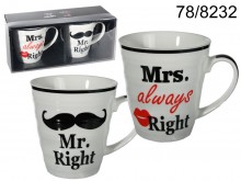Mr. Right & Mrs. always Right Mug Set