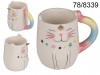 Unicorn cat mug with golden horn