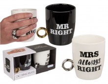 Mr. Right & Mrs. always Right with ring grip