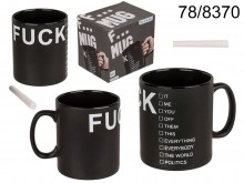 FUCK ... XXL mug with chalk