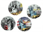 Zegar ścienny szklany New York & London XL - aż 57 cm