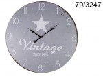 XXL Vintage Star Retro Wooden Wall Clock