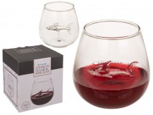 Wine glass with shark 600 ml