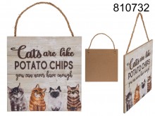 Decoration for hanging Cats are like potato chips