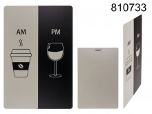 AM / PM metal board
