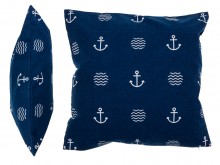Decorative marine pillow - navy blue