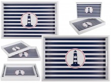Set of two wooden trays - Lighthouse