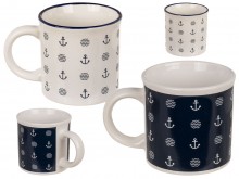 Marine stoneware mug