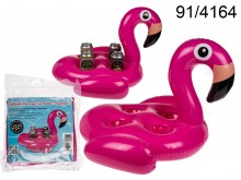 Inflatable Flamingo Beverage Holder for 4 Drinks