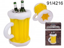 Inflatable cooler for drinks mug of beer