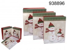 Set of 3 XXL boxes snowmen