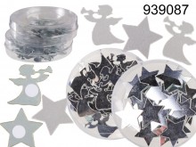 :Dekoracyjne srebrne confetti