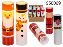 LED blinking candles, Snowmen or Santa Clauses