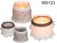 Winter candlestick in fur