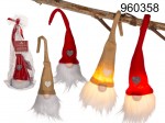 Mikołaj do powieszenia - dekoracja LED