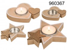 Candlestick for tealight with a heart or star