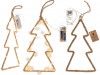 Fém karácsonyfa akasztható LED-es dekorációhoz
