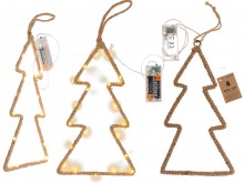 Fém karácsonyfa akasztható LED-es ...