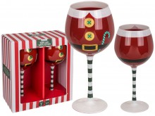 Wine glasses Santa Claus - set of 2