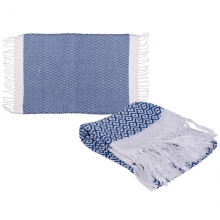 Blue and white fouta towel 45x70 cm