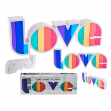 Rainbow lettering LOVE LED