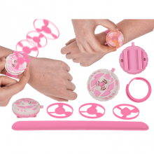 Bracelet with shooting spinners - pink