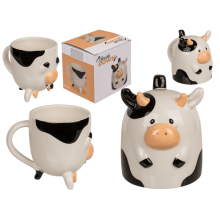 Inverted head cup - cow 12 x 14 cm