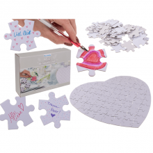 Puzzle in the shape of a heart to decorate